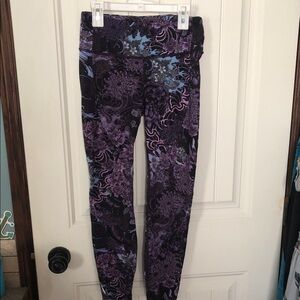 lululemon athletica Purple Floral Print Leggings